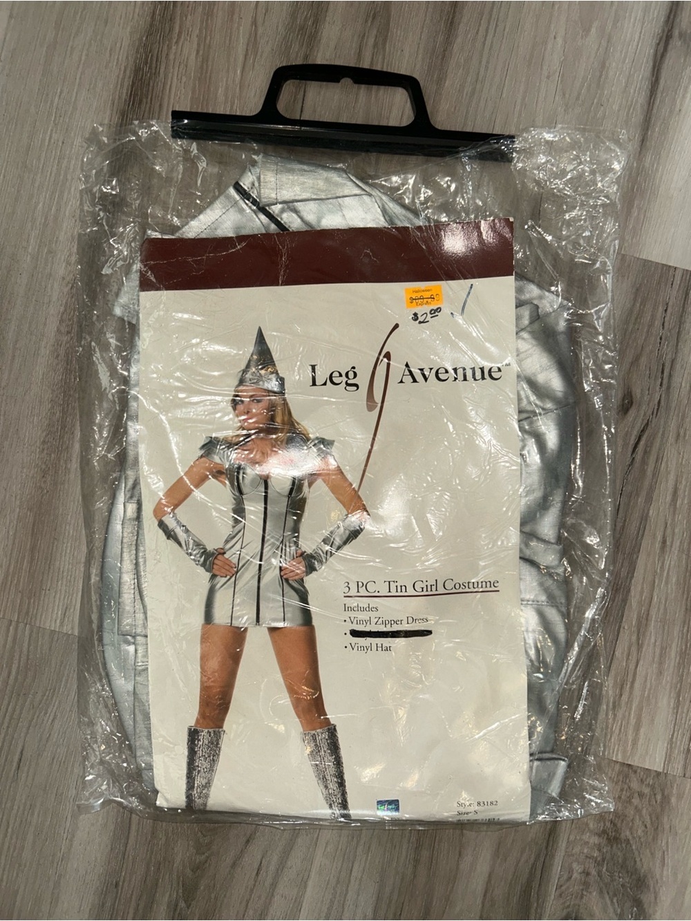 3 piece tin girl costume Silver Vinyl Costume Dress with Matching Hat